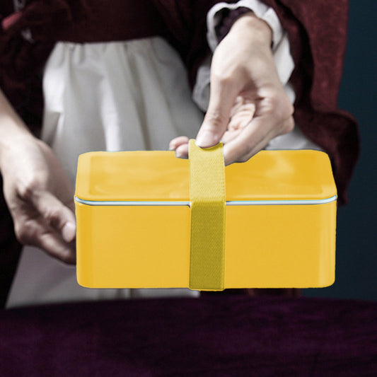 Xuniizn Bento Box Adult Lunch Box, Containers for Adults Men Women, Lunchable Food Container with Utensils, Sauce Jar, Muffin Liners, Microwave & Dishwasher Safe Yellow#1