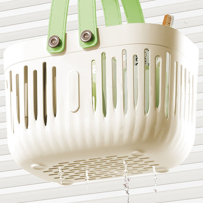 Xuniizn Plastic Shower Caddy Portable Bucket, Cleaning Shower Basket with Handle Compartments Storage Organizer for Bathroom Kitchen College Dorm Sink White#1