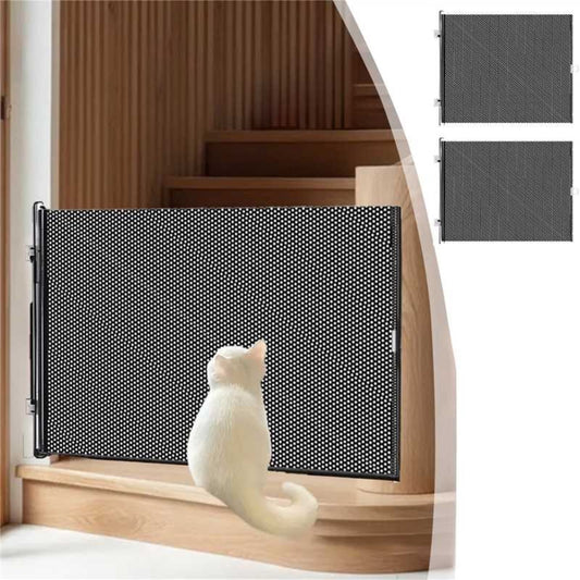 PALIFEUR Retractable Baby Gates for Stairs, 50"Wide Dog Gate for Doorways, 16"/20"Tall No-Punch Jumping Proof Pet Fence Safety Essentials for Stairs, Toddler, Dogs, Pets, Indoor Outdoor S