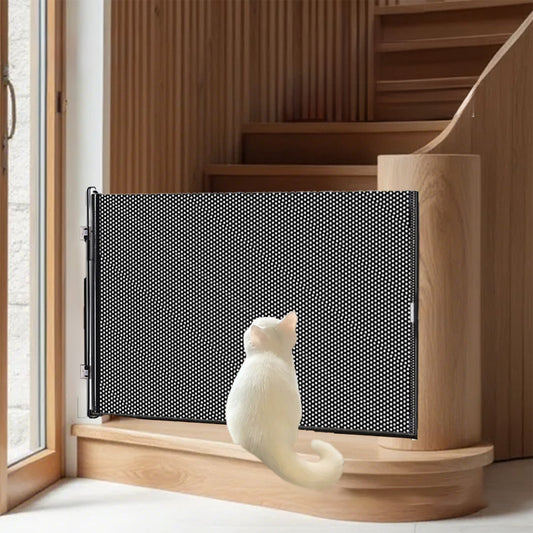 PALIFEUR Retractable Baby Gates for Stairs, 50"Wide Dog Gate for Doorways, 16"/20"Tall No-Punch Jumping Proof Pet Fence Safety Essentials for Stairs, Toddler, Dogs, Pets, Indoor Outdoor S