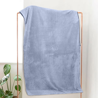 PALIFEUR Extra Large Bath Towels, Soft Highly Absorbent Bath Towels Microfiber Velvet Towels Lightweight Quick Drying Towels for Bathroom Beach, Spa, Shower, Hotel-27.5×55.1"-Gray A_#Blue