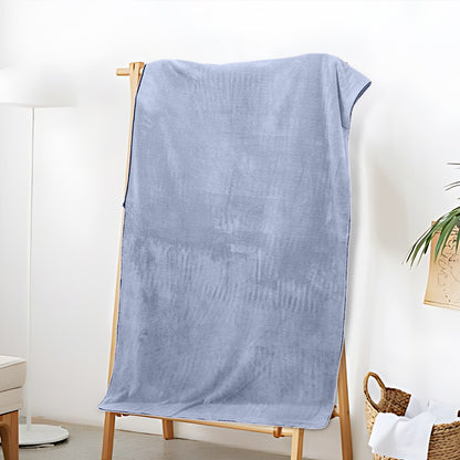 PALIFEUR Extra Large Bath Towels, Soft Highly Absorbent Bath Towels Microfiber Velvet Towels Lightweight Quick Drying Towels for Bathroom Beach, Spa, Shower, Hotel-27.5×55.1"-Gray A_#Blue