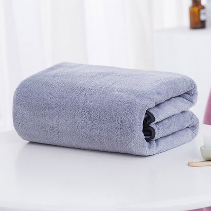 PALIFEUR Extra Large Bath Towels, Soft Highly Absorbent Bath Towels Microfiber Velvet Towels Lightweight Quick Drying Towels for Bathroom Beach, Spa, Shower, Hotel-27.5×55.1"-Gray A_#Blue