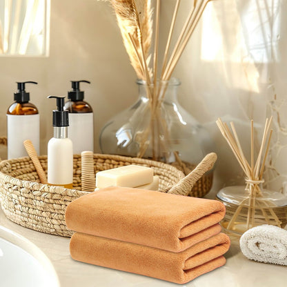 PALIFEUR Microfiber Towel 29.5x13.8", 2 PACK Soft Lightweight Bath Towels Quick-Drying Towels Highly Absorbent Wash Cloths, Towels for Bathroom, Body, Gym, Shower, Hotel(White) A_#Gold【2pcs】