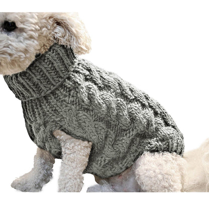 Xuniizn Dog Sweater for Small Medium Dogs, Warm Comfortable Winter Pet Clothes, Cute Knitted Sleeveless Pet Sweaters for Puppies, Cats, Dog Apparel & Accessories M Gray