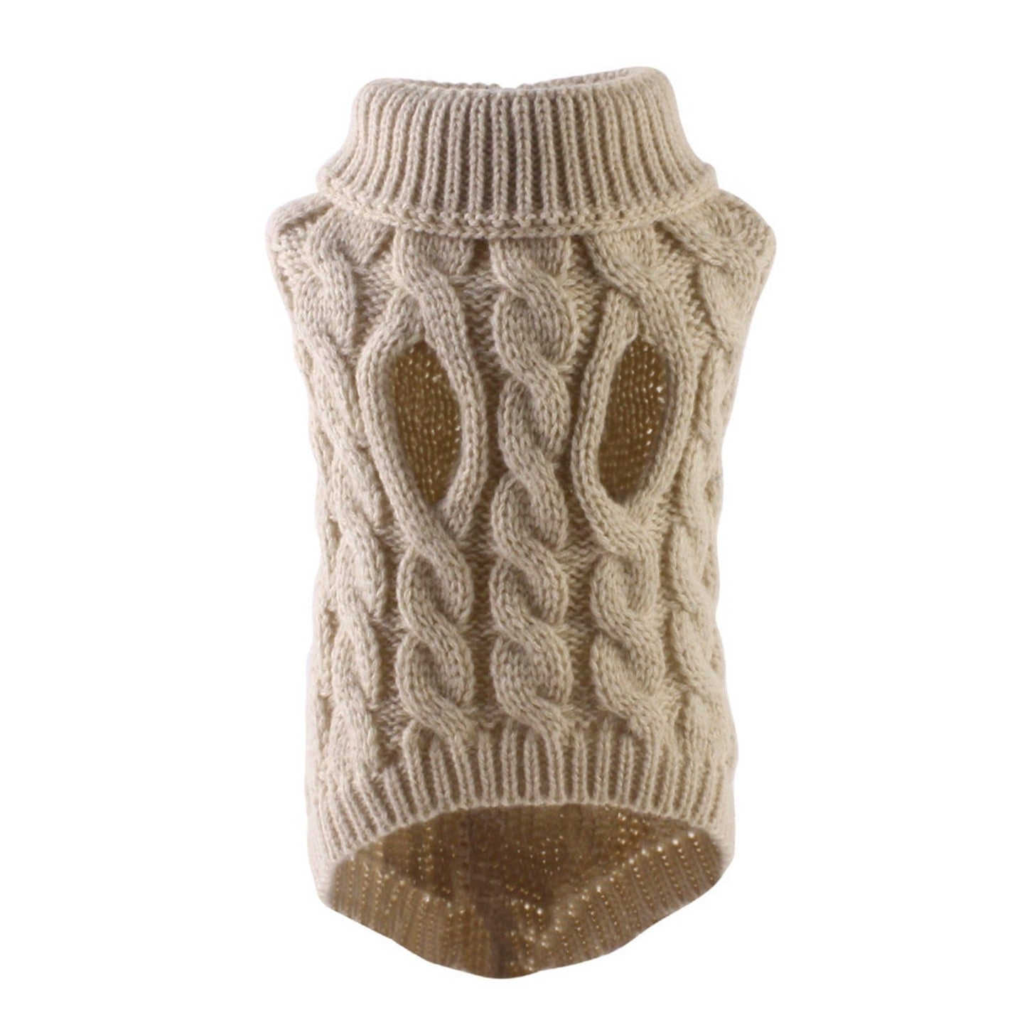 Xuniizn Dog Sweater for Small Medium Dogs, Warm Comfortable Winter Pet Clothes, Cute Knitted Sleeveless Pet Sweaters for Puppies, Cats, Dog Apparel & Accessories M Khaki