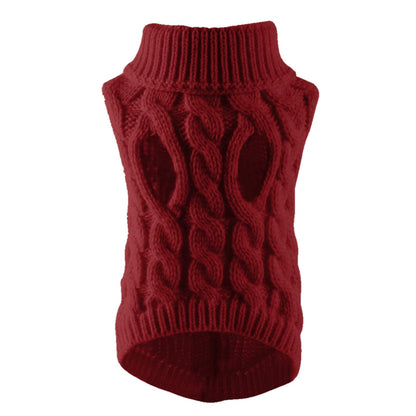 Xuniizn Dog Sweater for Small Medium Dogs, Warm Comfortable Winter Pet Clothes, Cute Knitted Sleeveless Pet Sweaters for Puppies, Cats, Dog Apparel & Accessories L Red