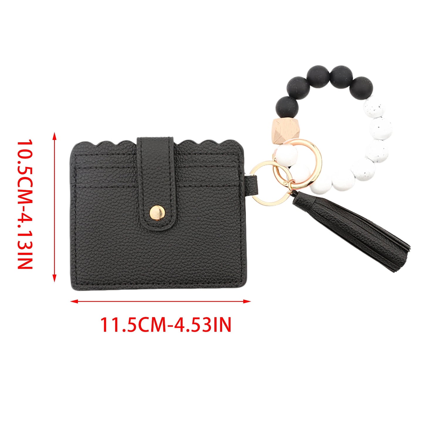 PALIFEUR Wallet Women, Wallet Keychain Wristlet for Women, Slim Credit Card Holder Wallet, Fashion Tassel Keychain Bangle Key Ring Purse for Women ( 18 Kinds of Prints Wallets) Q
