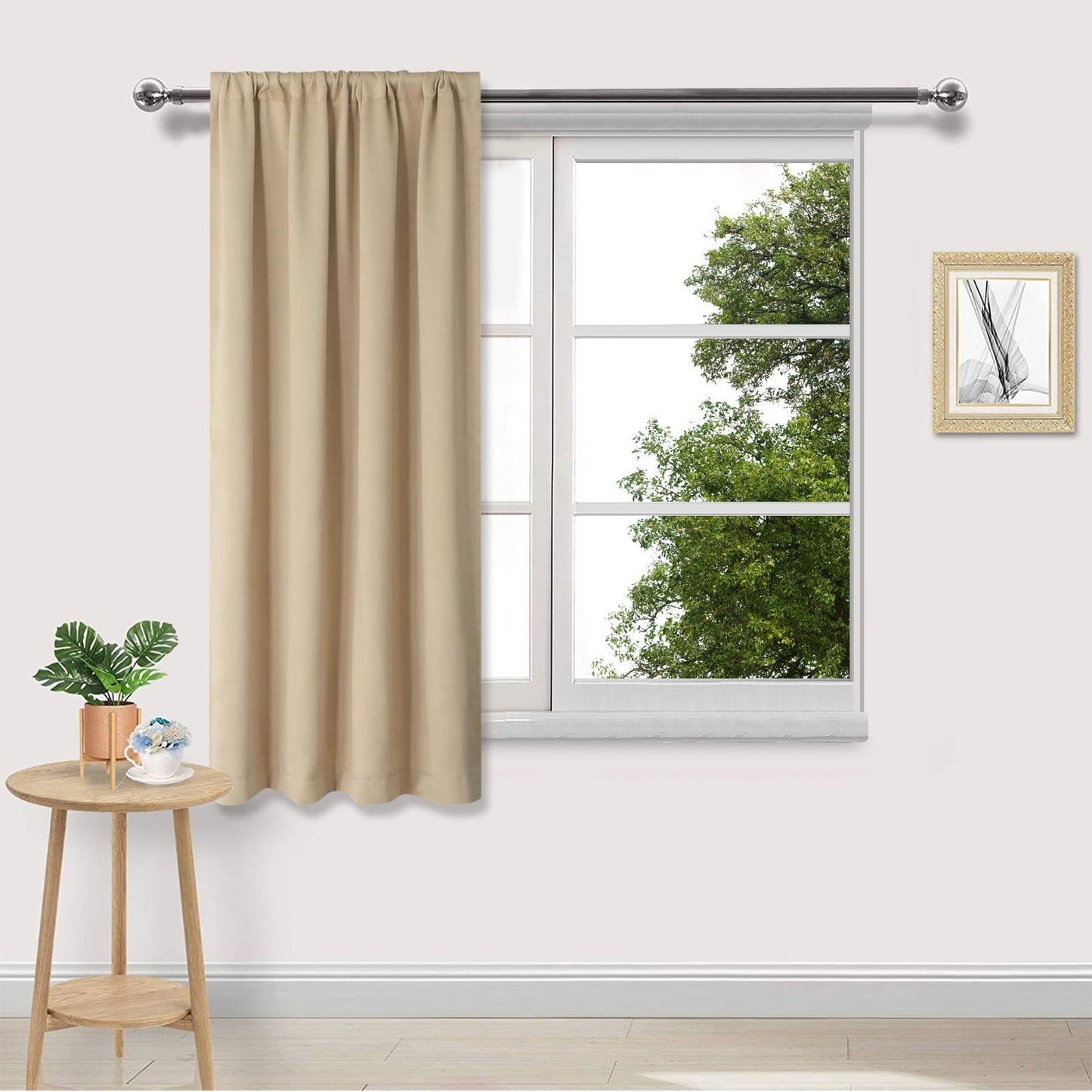 Xuniizn Blackout Curtains for Bedroom Thermal Insulated - 100%Polyester Black Out Curtains 2 Panels Set Room Darkening Window Curtains for Living Room, Light Blue CTN-BG