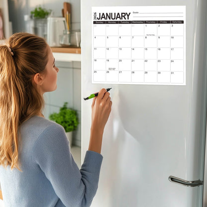 Tyidzon Magnetic Calendar for Refrigerator 2026-2027, 12x10" 18 Month Runs Monthly Fridge Calendar Magnet from Jan 2026 to Jun 2027 for Home School Office C
