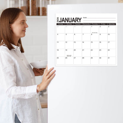 Tyidzon Magnetic Calendar for Refrigerator 2026-2027, 12x10" 18 Month Runs Monthly Fridge Calendar Magnet from Jan 2026 to Jun 2027 for Home School Office C