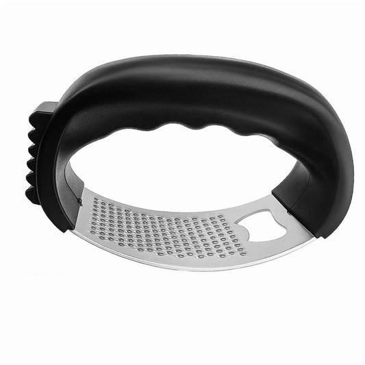 Stainless Steel Garlic Press Rocker, Garlic Mincer With Studs, Heavy Duty Garlic Chopper, Effective Garlic Peeler, Easy to Clean Kitchen Gadget for Minced Garlic, Dishwasher Safe 【1000+ bought since yesterday】A