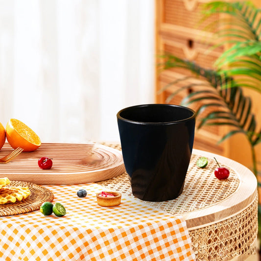 Tyidzon Unbreakable Plastic Cups Reusable Multi-Purpose Plastic Cups, Drinking Cup for Kitchen, Bpa-Free, Dishwasher and Microwave Safe Black.