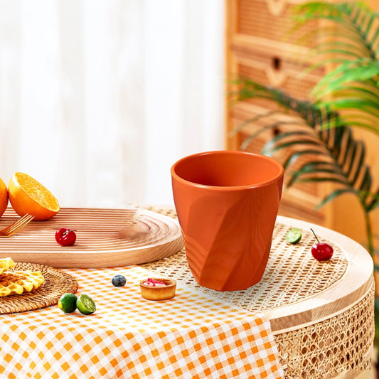 Tyidzon Unbreakable Plastic Cups Reusable Multi-Purpose Plastic Cups, Drinking Cup for Kitchen, Bpa-Free, Dishwasher and Microwave Safe Orange.