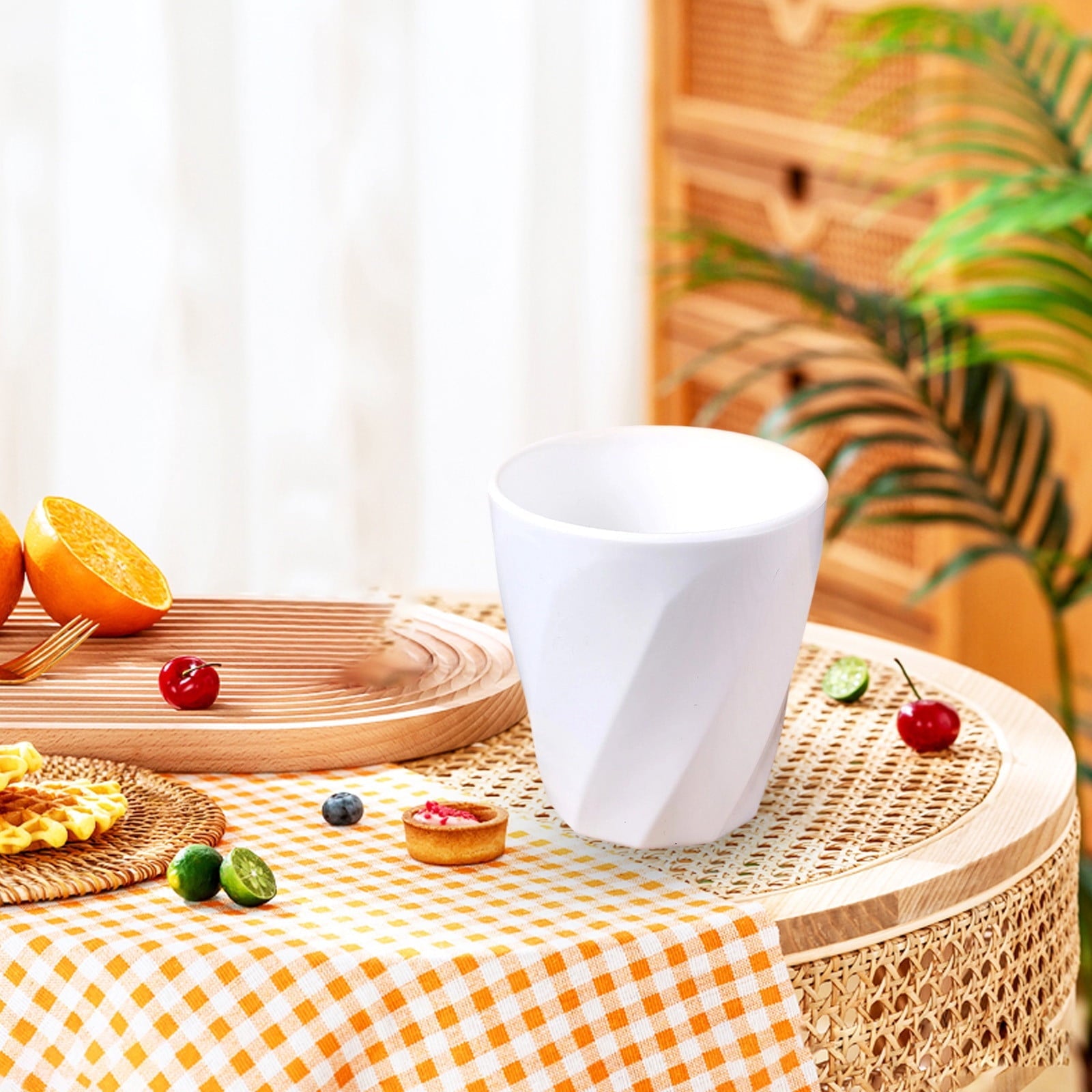 Tyidzon Unbreakable Plastic Cups Reusable Multi-Purpose Plastic Cups, Drinking Cup for Kitchen, Bpa-Free, Dishwasher and Microwave Safe White.