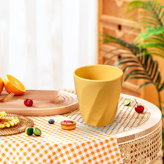 Tyidzon Unbreakable Plastic Cups Reusable Multi-Purpose Plastic Cups, Drinking Cup for Kitchen, Bpa-Free, Dishwasher and Microwave Safe Yellow.