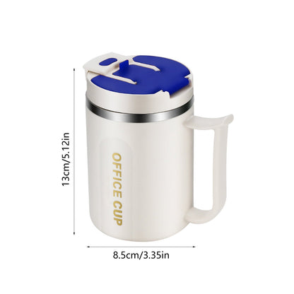 Insulated Coffee Mug with Handle & Lid - 17oz Stainless Steel Travel Tumbler, Double Wall Vacuum (Black) by PALIFEUR 14_【Outdoor Ready】 Shockproof Camping Coffee Cup