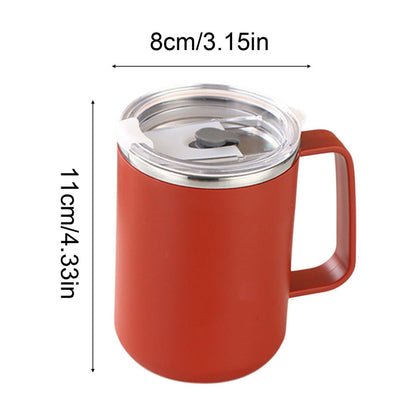 Insulated Coffee Mug with Handle & Lid - 17oz Stainless Steel Travel Tumbler, Double Wall Vacuum (Black) by PALIFEUR 25_【Limited Time Discount】 Get It at a Reduced Price!