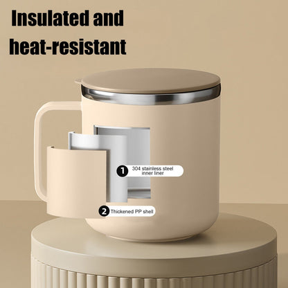 Insulated Coffee Mug with Handle & Lid - 17oz Stainless Steel Travel Tumbler, Double Wall Vacuum (Black) by PALIFEUR 27_【Durability Guarantee】 2-Year Warranty Unbreakable Coffee Mug