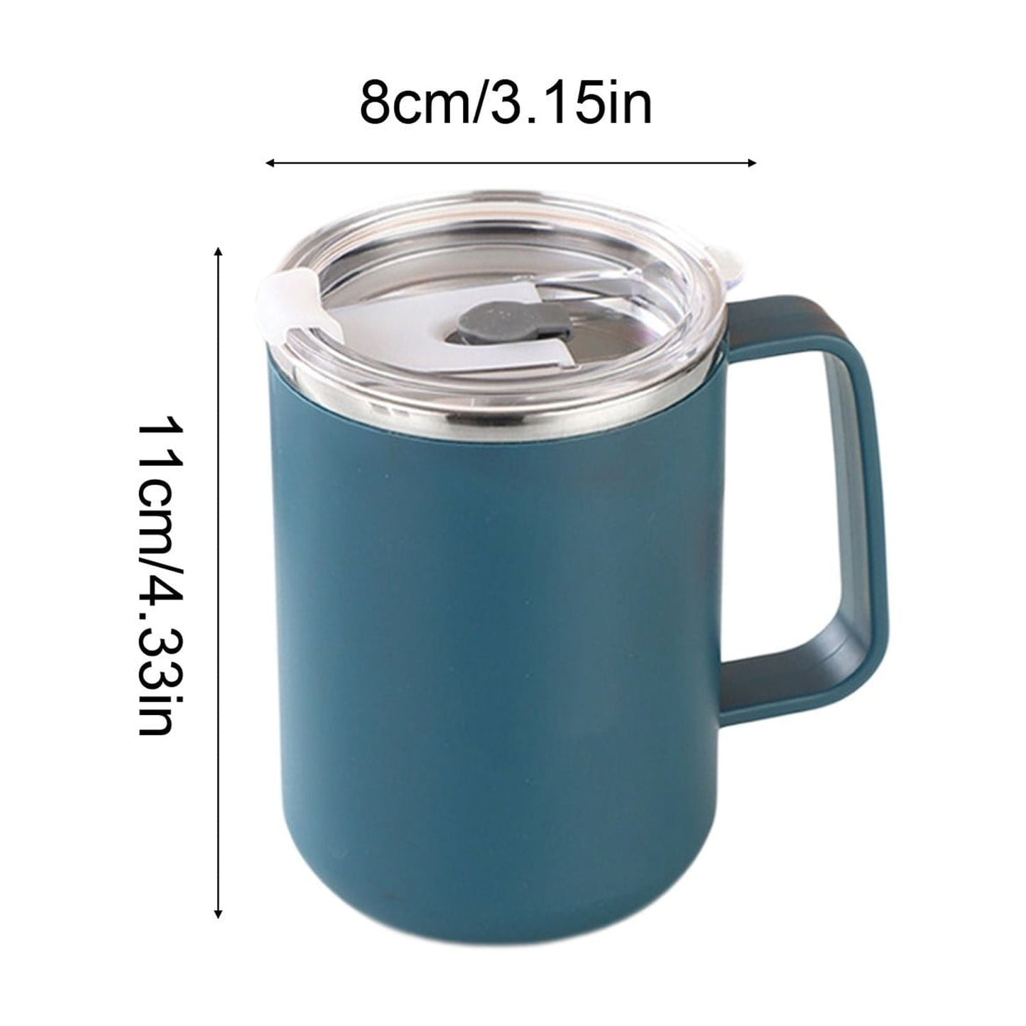 Tyidzon Insulated Coffee Mug, 20oz Stainless Steel Tumbler with Slider Lid Travel Coffee Cups with Handle for Camping Office Home, Blue Y_#Blue