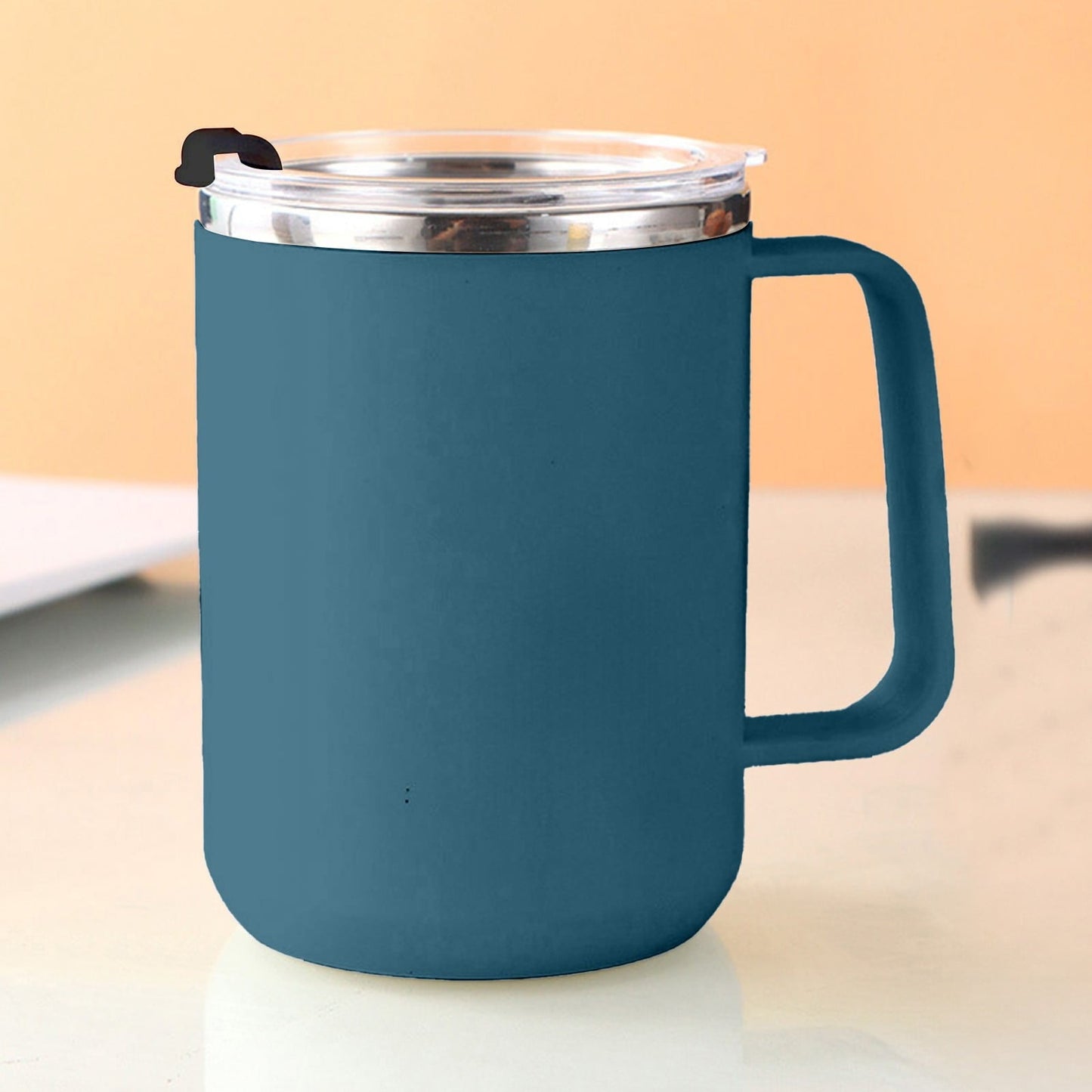 Tyidzon Insulated Coffee Mug, 20oz Stainless Steel Tumbler with Slider Lid Travel Coffee Cups with Handle for Camping Office Home, Blue Y_#Blue