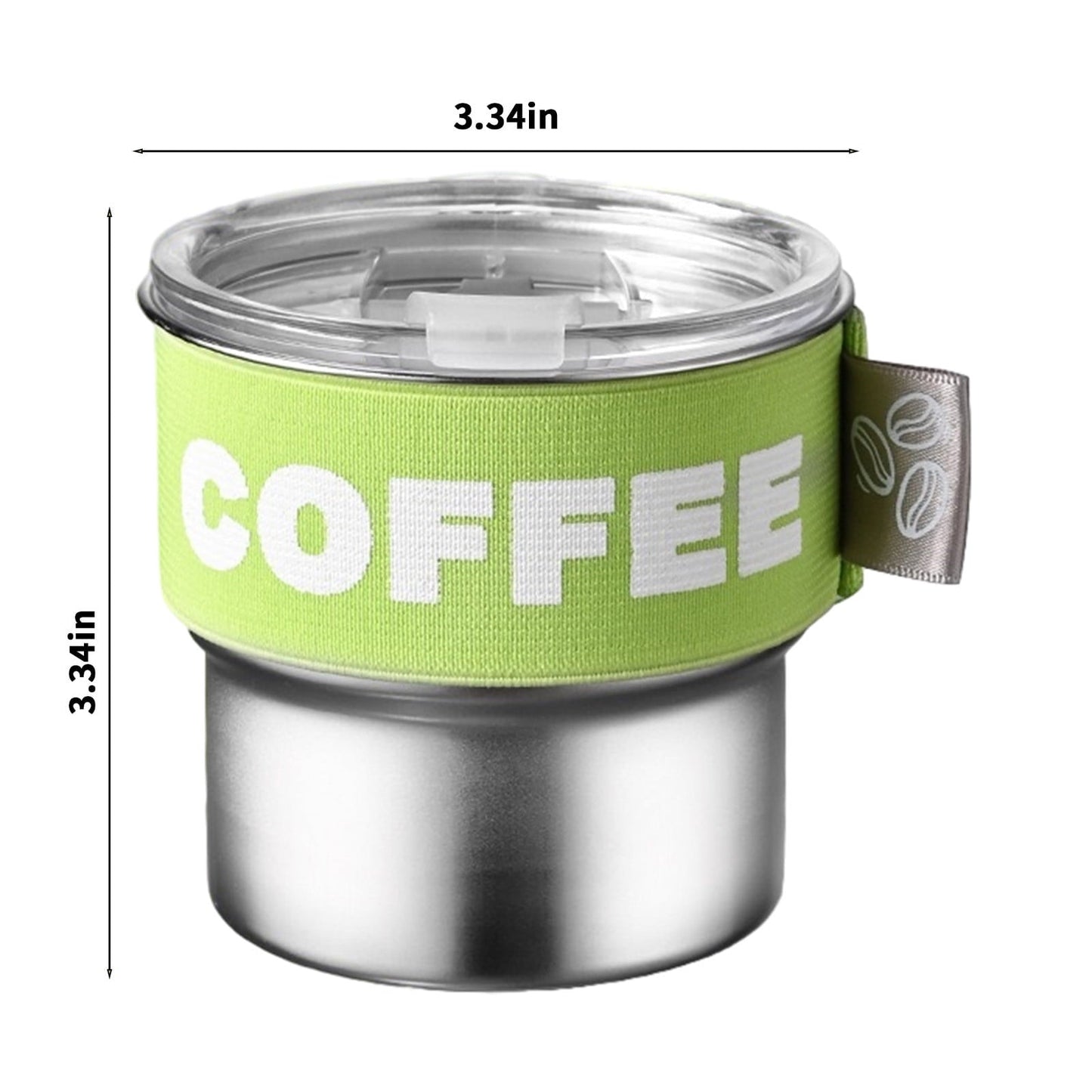 Tyidzon Insulated Coffee Mug, 20oz Stainless Steel Tumbler with Slider Lid Travel Coffee Cups with Handle for Camping Office Home, Blue ZA_#Green