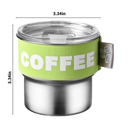 Tyidzon Insulated Coffee Mug, 20oz Stainless Steel Tumbler with Slider Lid Travel Coffee Cups with Handle for Camping Office Home, Blue ZA_#Green
