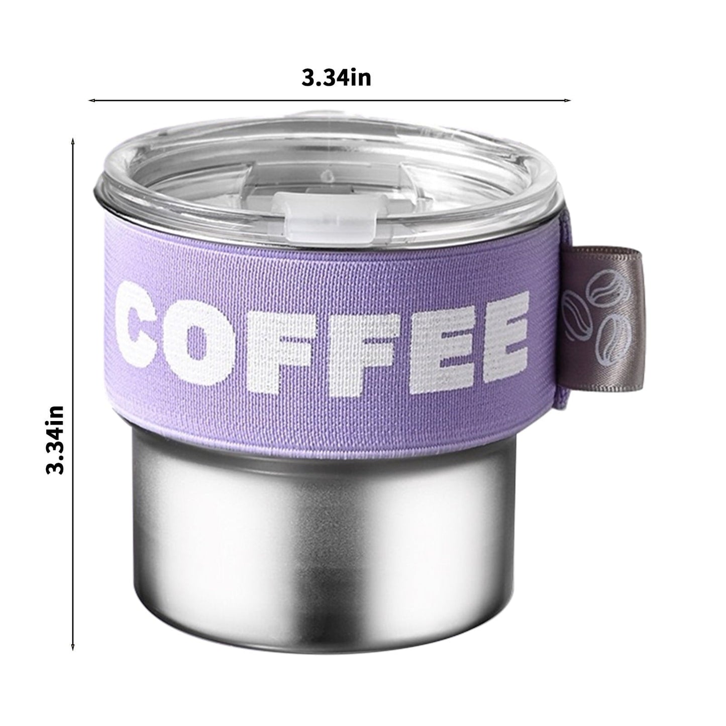 Tyidzon Insulated Coffee Mug, 20oz Stainless Steel Tumbler with Slider Lid Travel Coffee Cups with Handle for Camping Office Home, Blue ZA_#Purple