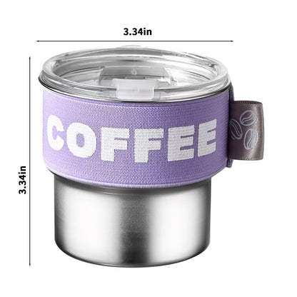 Tyidzon Insulated Coffee Mug, 20oz Stainless Steel Tumbler with Slider Lid Travel Coffee Cups with Handle for Camping Office Home, Blue ZA_#Purple
