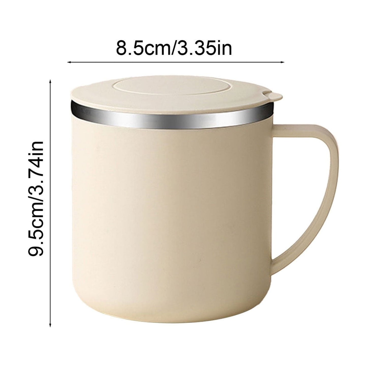 Tyidzon Insulated Coffee Mug, 20oz Stainless Steel Tumbler with Slider Lid Travel Coffee Cups with Handle for Camping Office Home, Blue ZD_#White