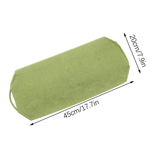 Tyidzon Exfoliating Back Scrubber with Handles, 17.7 Inch Double-Sided Back Exfoliator Body Scrub Towel, Exfoliating Washcloth Bath Tool for Use in Shower, Back Washer to Clean Your Skin for Women Army Green