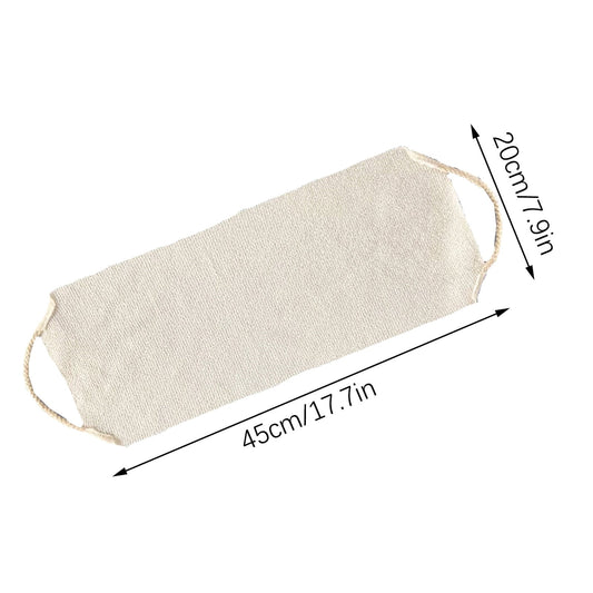 Tyidzon Exfoliating Back Scrubber with Handles, 17.7 Inch Double-Sided Back Exfoliator Body Scrub Towel, Exfoliating Washcloth Bath Tool for Use in Shower, Back Washer to Clean Your Skin for Women Beige