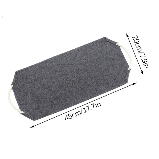 Tyidzon Exfoliating Back Scrubber with Handles, 17.7 Inch Double-Sided Back Exfoliator Body Scrub Towel, Exfoliating Washcloth Bath Tool for Use in Shower, Back Washer to Clean Your Skin for Women Dark Gray