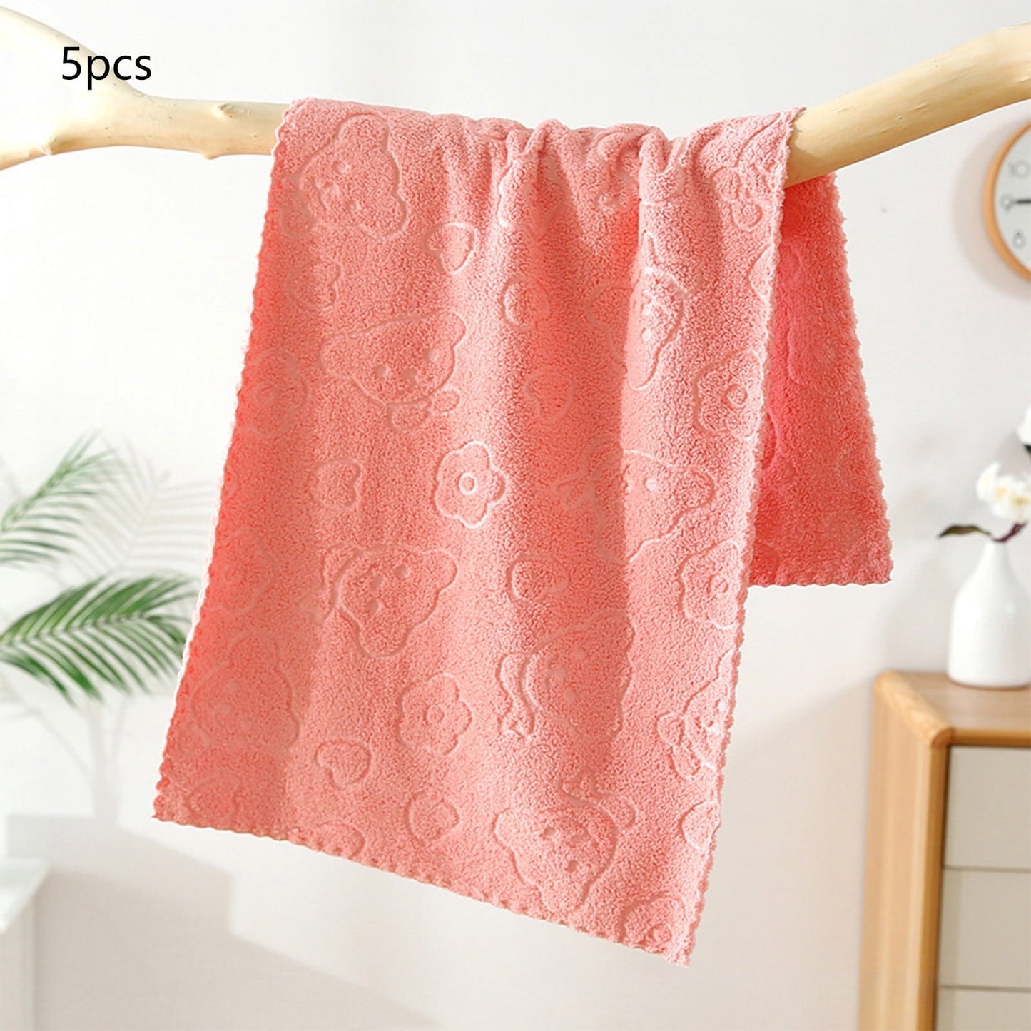 5Pcs Bathroom Hand Towels, 14x30" 600 GSM 100% Cotton - Ultra Soft & Highly Absorbent Face Towels, Hotel Spa Quality by PALIFEUR 03_Top Rated 2026_Ultra Plush - 20% OFF_Pink