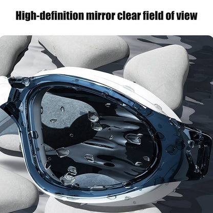 Large Frame Swim Goggles for Adults - Electroplated Anti-Fog HD Myopia Swimming Goggles with Adjustable Nose Cover, Leak-Proof Seal for Men & Women, Pool & Open Water by PALIFEUR 02_HD Vision Swimming Goggles with Nose Cover_B
