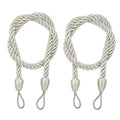 LSLJS Curtain Tiebacks Clearance Under $5! Curtain Holdbacks, 2PCS Curtain Tie Backs for Curtains, Ropes Tie Backs for Curtain Cord Buckle Tiebacks Tie Backs Beige