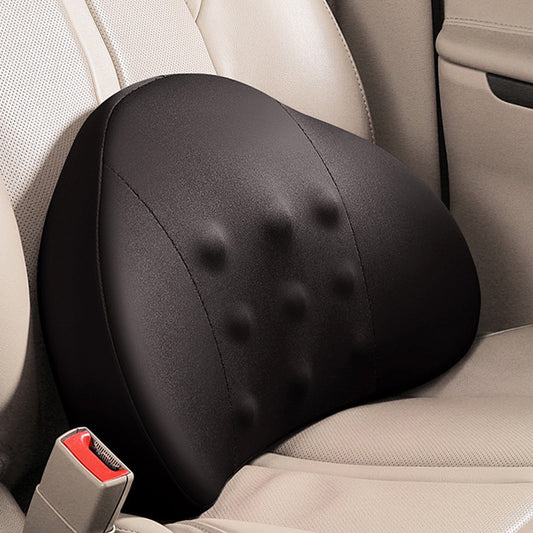 LSLJS Lumbar Cushion Memory Foam Lumbar Support Pillow for Car - Mid/Lower Back Support Cushion - for Car Seat, Office Chair, Car Lumbar Support Cute Car Pandas Lumbar Pillow Car Interior Supplies A-Black