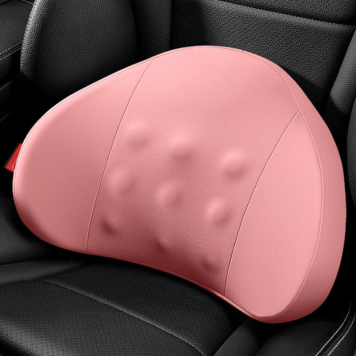 LSLJS Lumbar Cushion Memory Foam Lumbar Support Pillow for Car - Mid/Lower Back Support Cushion - for Car Seat, Office Chair, Car Lumbar Support Cute Car Pandas Lumbar Pillow Car Interior Supplies A-Pink