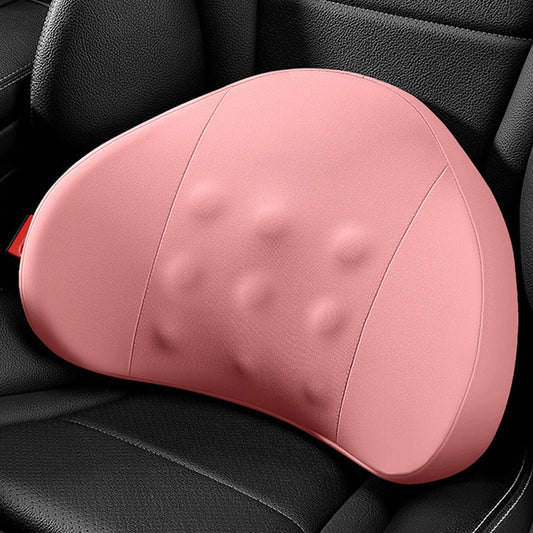 LSLJS Lumbar Cushion Memory Foam Lumbar Support Pillow for Car - Mid/Lower Back Support Cushion - for Car Seat, Office Chair, Car Lumbar Support Cute Car Pandas Lumbar Pillow Car Interior Supplies A-Pink