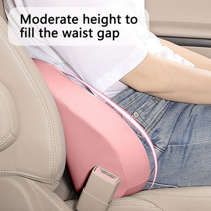 LSLJS Lumbar Cushion Memory Foam Lumbar Support Pillow for Car - Mid/Lower Back Support Cushion - for Car Seat, Office Chair, Car Lumbar Support Cute Car Pandas Lumbar Pillow Car Interior Supplies A-Pink