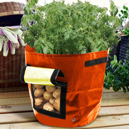 Suncoda Summer Savings 34x35cm Potato Grow Bag with Side Window & Handles 13" x 14" Black#1.