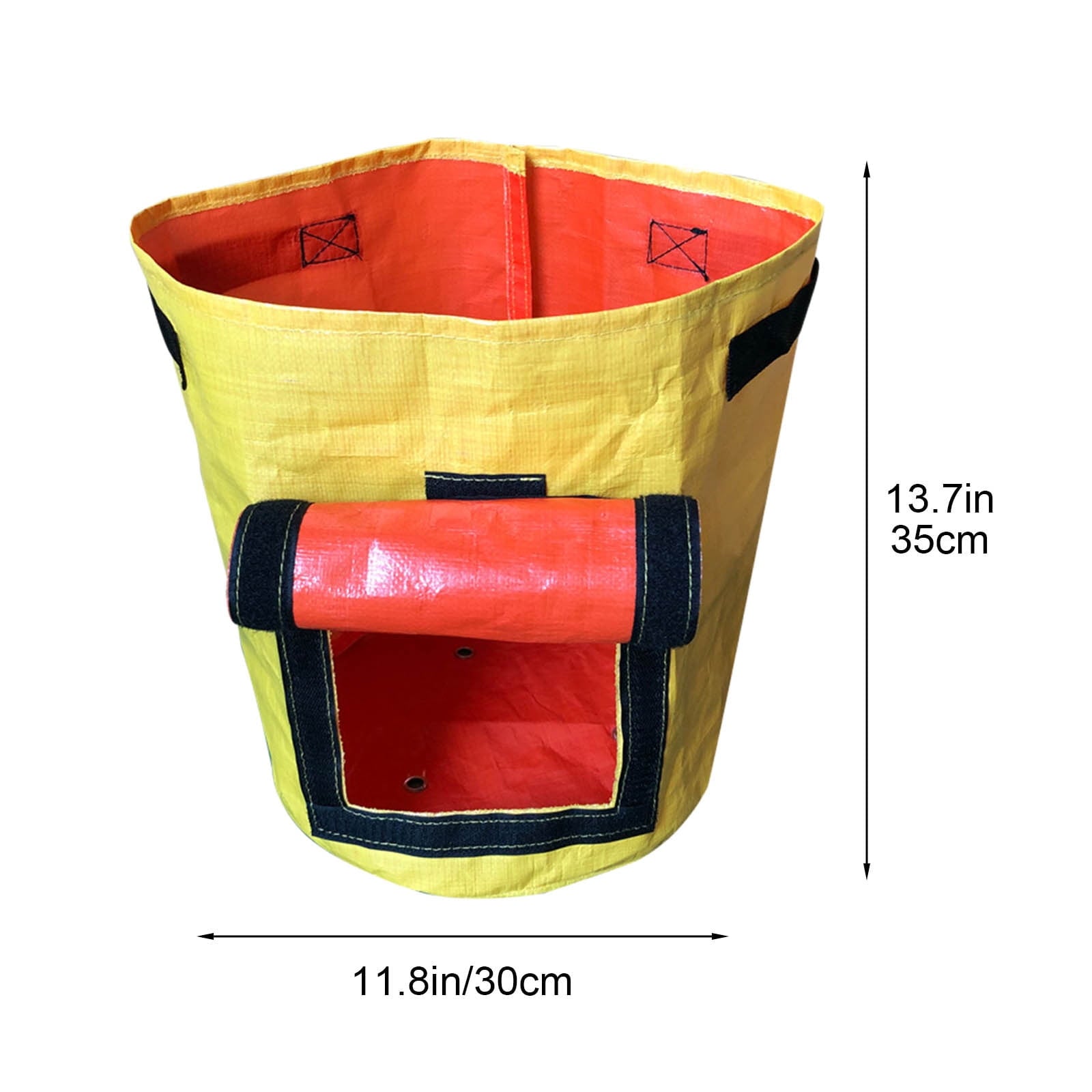 Suncoda Summer Savings 34x35cm Potato Grow Bag with Side Window & Handles 12" x 14" Black#2.