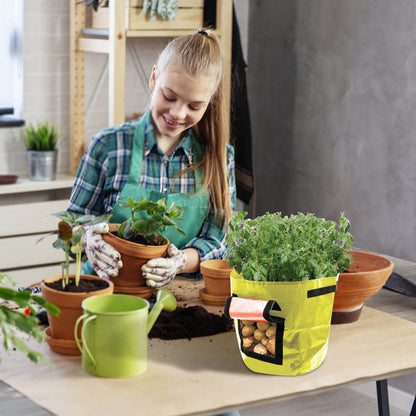 Suncoda Summer Savings 34x35cm Potato Grow Bag with Side Window & Handles 12" x 14" Black#2.