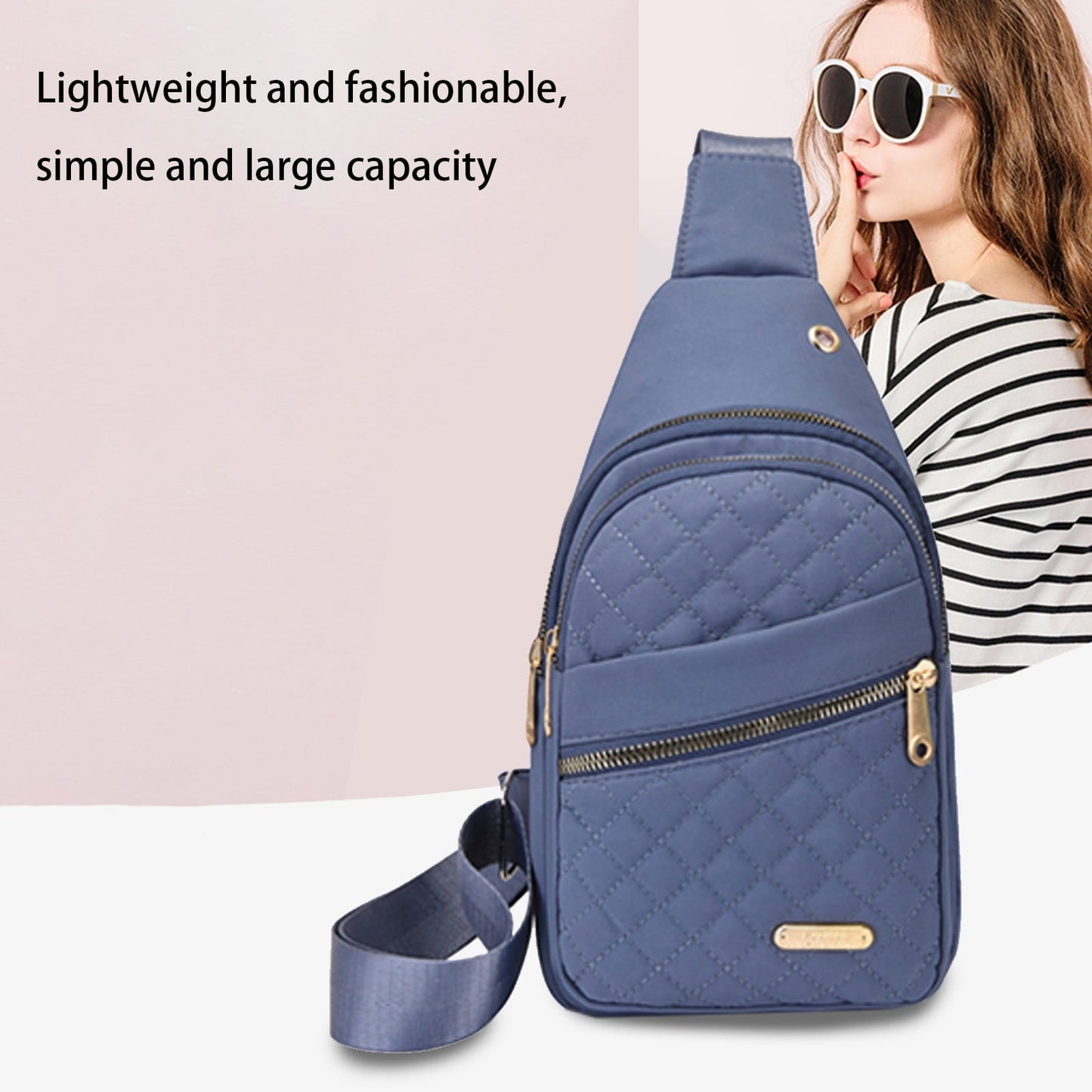 Suncoda Sling Bag for Women, Crossbody Sling Backpack Small Sling Bag Multipurpose Crossbody Shoulder Bag Travel Hiking Backpack, Sling Bag for Men #1-Blue