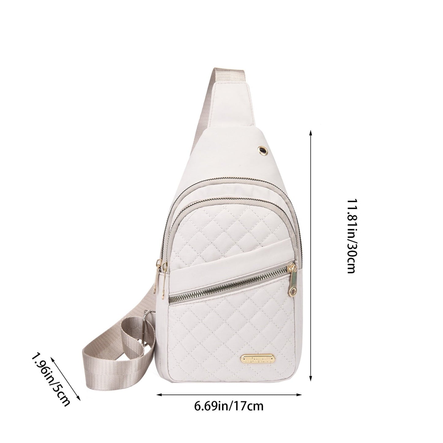 Suncoda Sling Bag for Women, Crossbody Sling Backpack Small Sling Bag Multipurpose Crossbody Shoulder Bag Travel Hiking Backpack, Sling Bag for Men #1-White