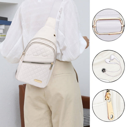 Suncoda Sling Bag for Women, Crossbody Sling Backpack Small Sling Bag Multipurpose Crossbody Shoulder Bag Travel Hiking Backpack, Sling Bag for Men #1-White