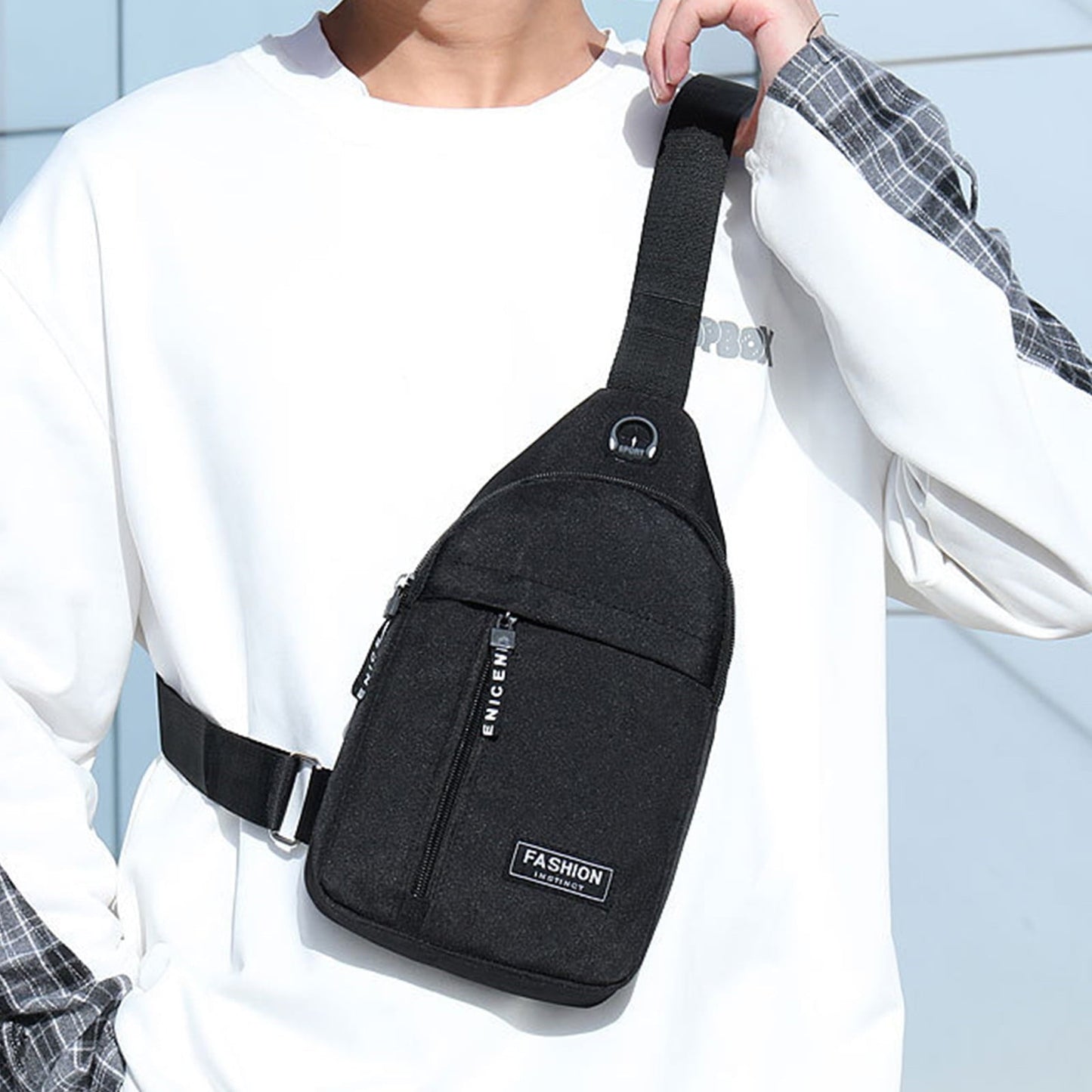 Suncoda Sling Bag for Women, Crossbody Sling Backpack Small Sling Bag Multipurpose Crossbody Shoulder Bag Travel Hiking Backpack, Sling Bag for Men #2-Black