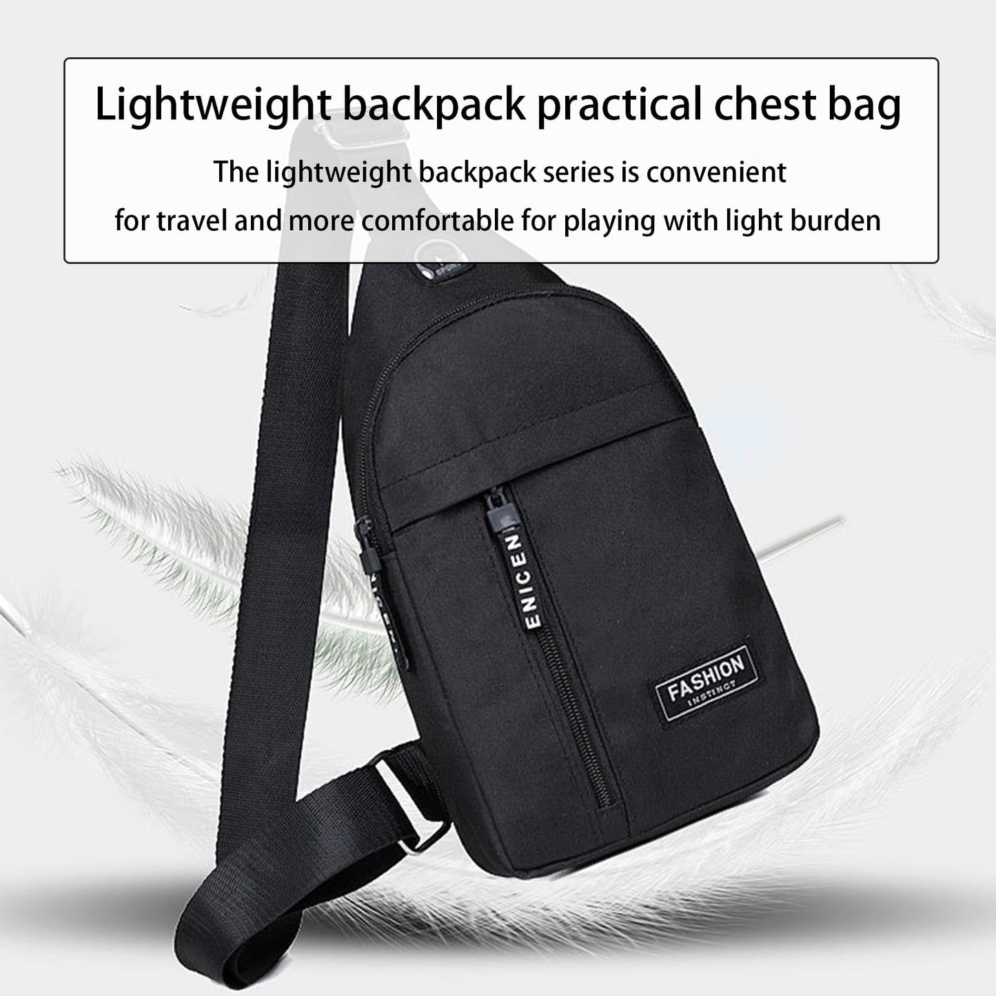Suncoda Sling Bag for Women, Crossbody Sling Backpack Small Sling Bag Multipurpose Crossbody Shoulder Bag Travel Hiking Backpack, Sling Bag for Men #2-Black