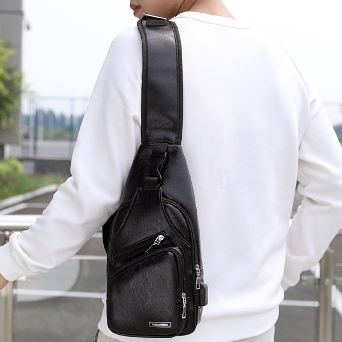 Suncoda Sling Bag for Women, Crossbody Sling Backpack Small Sling Bag Multipurpose Crossbody Shoulder Bag Travel Hiking Backpack, Sling Bag for Men #3-Black