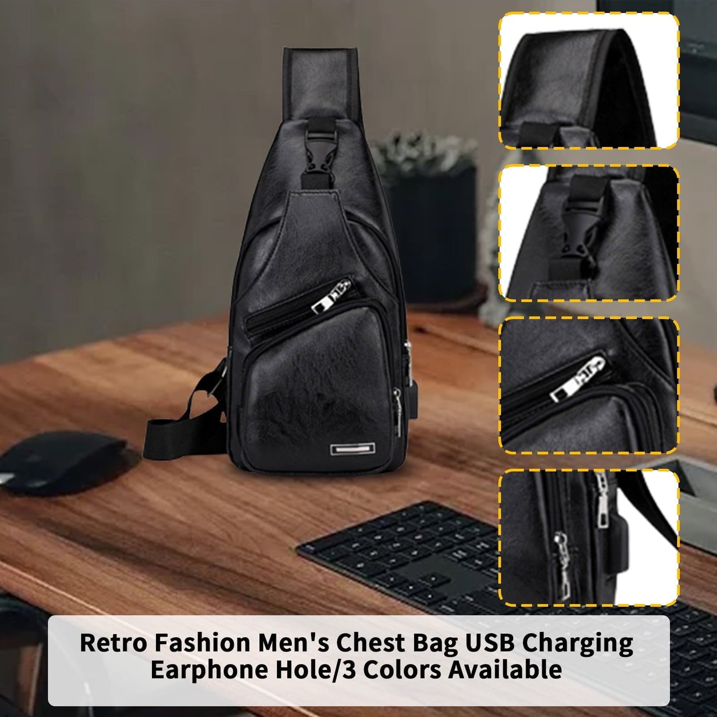 Suncoda Sling Bag for Women, Crossbody Sling Backpack Small Sling Bag Multipurpose Crossbody Shoulder Bag Travel Hiking Backpack, Sling Bag for Men #3-Black